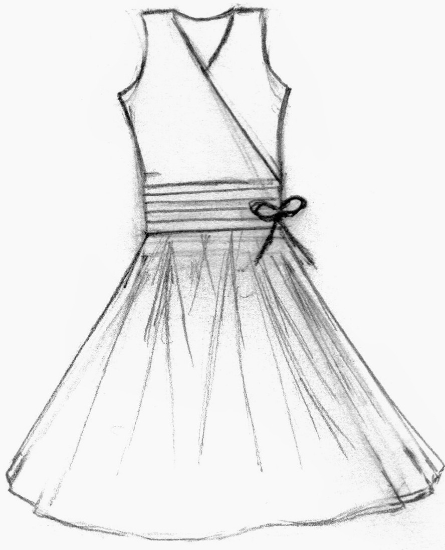 888x1099 How To Draw A Dress Easy How To Draw Dresses