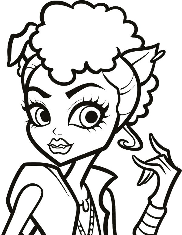 600x774 Easy Monster High Coloring Pages