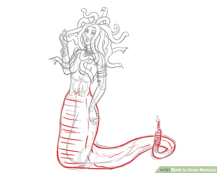 700x560 How To Draw Medusa 8 Steps (With Pictures)