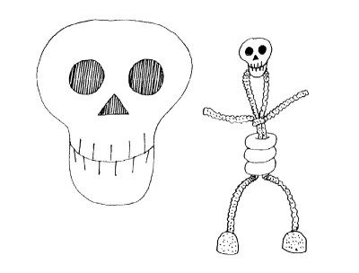 Easy Skeleton Drawing For Kids