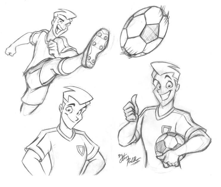 742x629 Soccer Player By Eltonpot