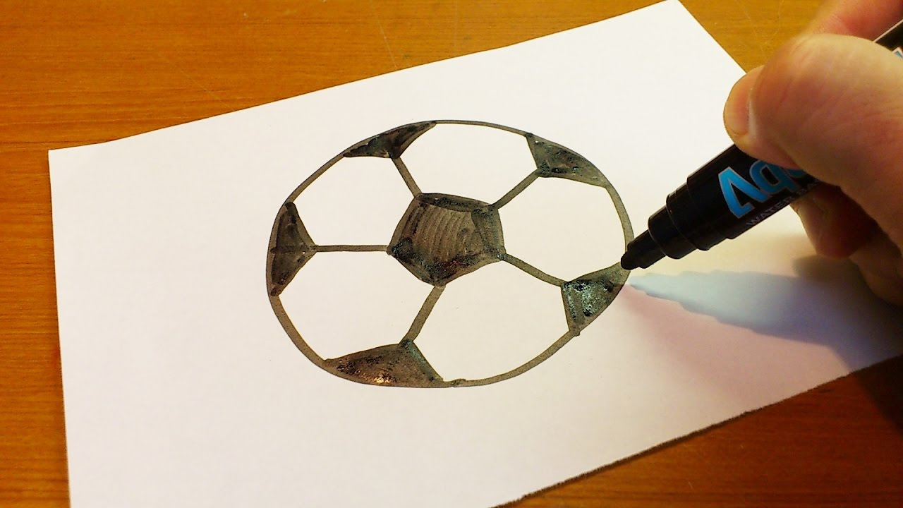 1280x720 How To Draw A Simple Soccer Ball Very Easy ! How To Draw A Soccer
