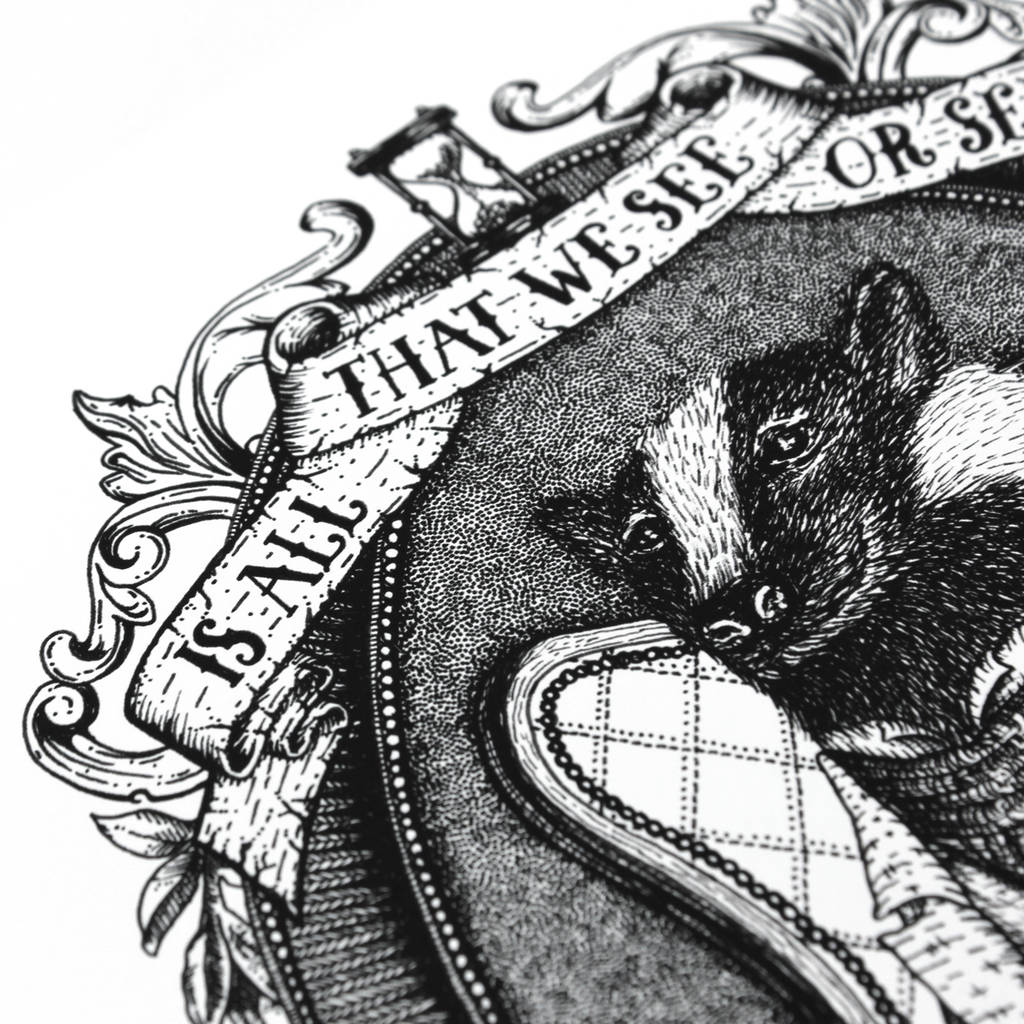 1024x1024 Dream Within A Dream' Edgar Allan Poe Quote Print By Chatty Nora