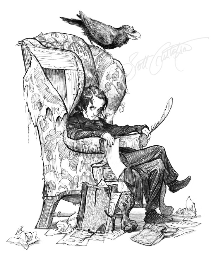 721x901 Eddie The Lost Youth Of Edgar Allan Poe The Art Of Scott Gustafson