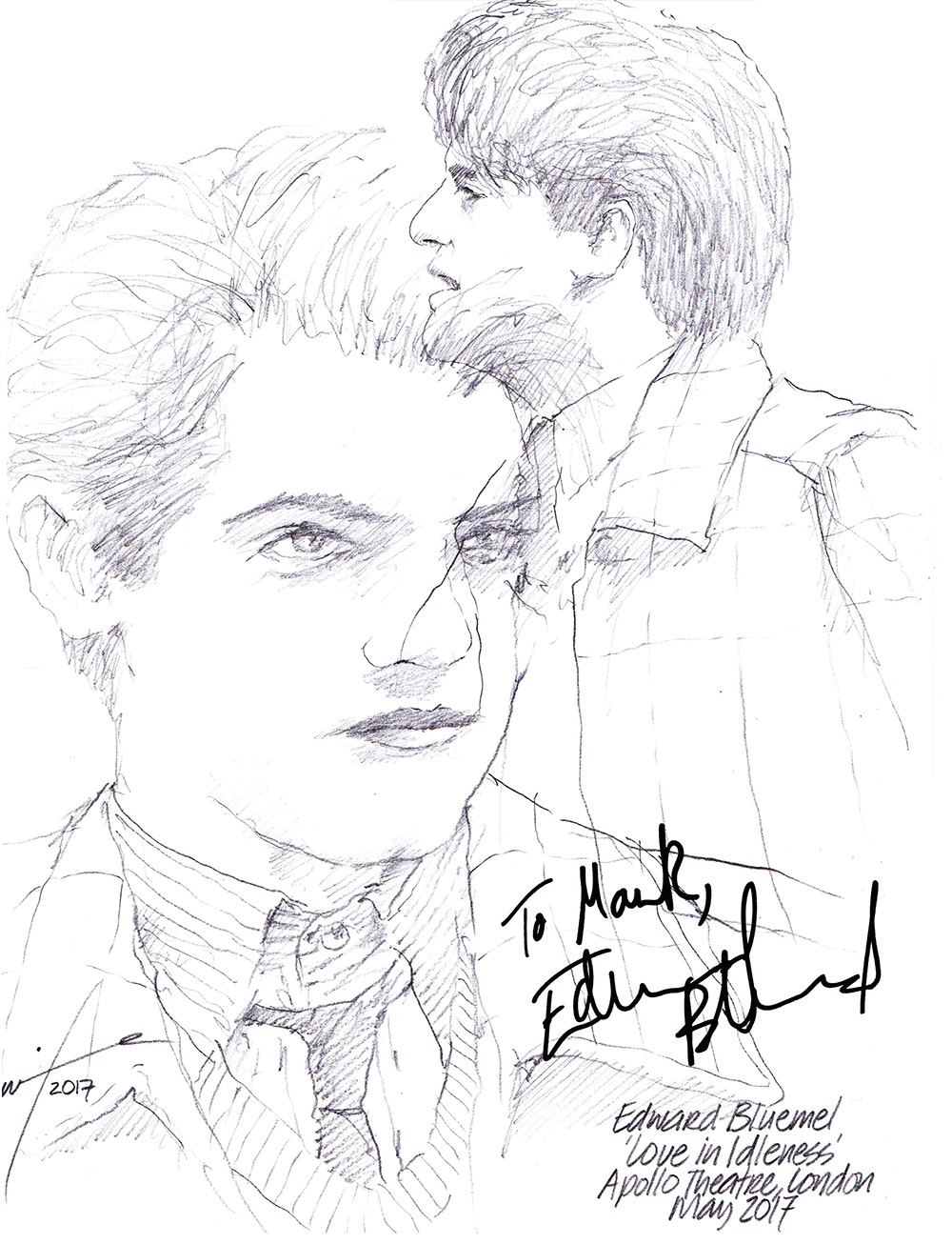 1000x1306 Drawing Edward Bluemel In Love In Idleness Chicanepictures