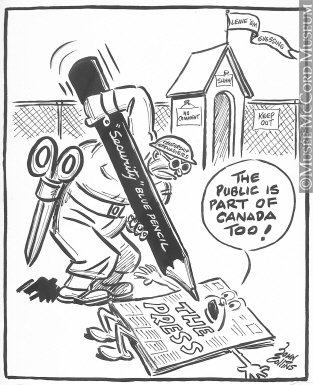 313x385 M965.199.9075 The Over Efficiency Sentry. Drawing, Cartoon