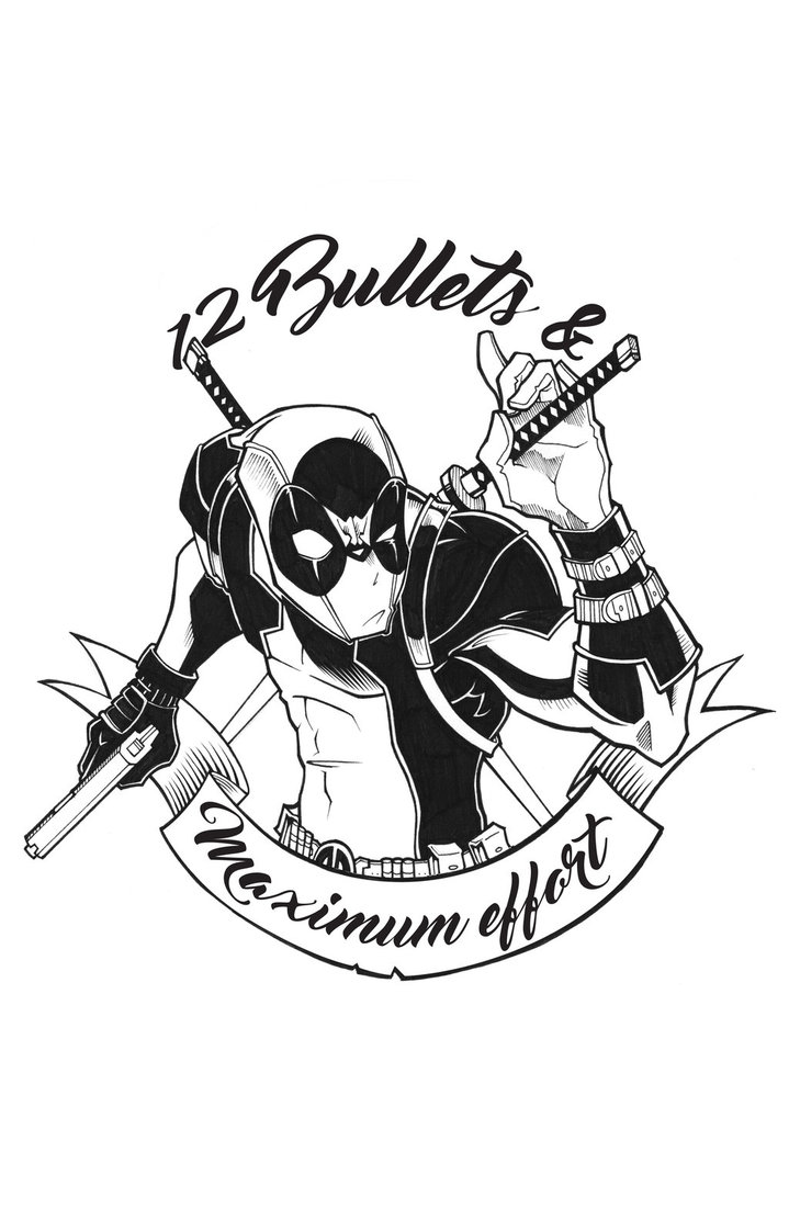 719x1112 Deadpool, 12 Bullets And Maximum Effort By Chokorroll