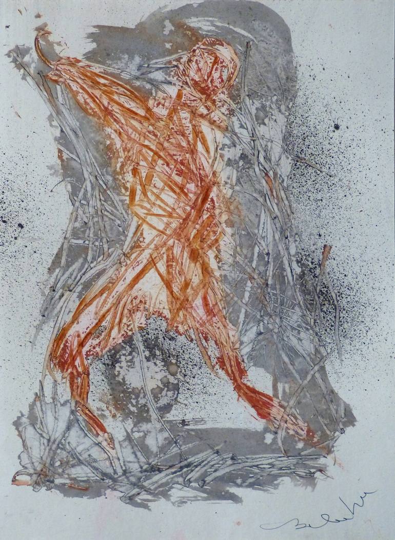 770x1053 Saatchi Art The Effort Drawing By Frederic Belaubre