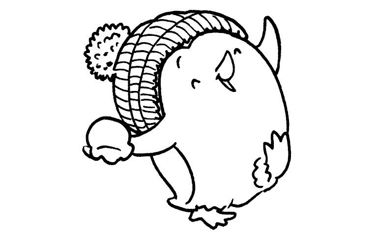 765x482 Eggnog Penguin Wood Mount Stamp G1 9460f