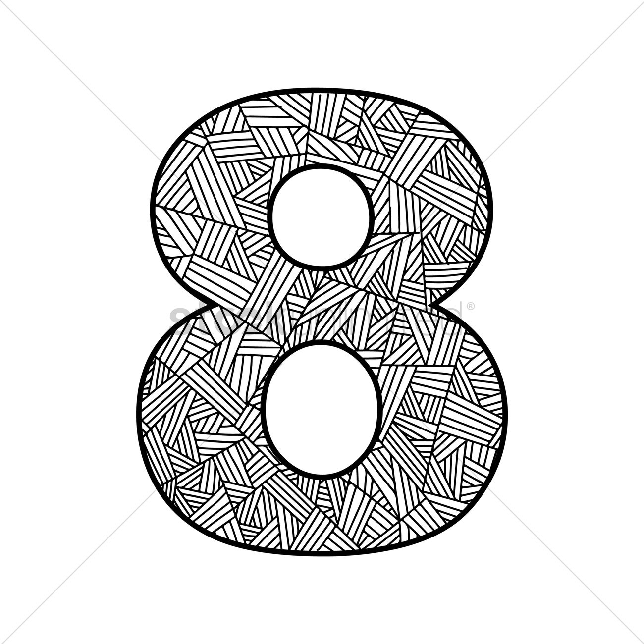 1300x1300 Number Eight Vector Image