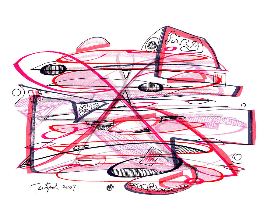 900x692 Abstract Pen Drawing Forty Eight Drawing By Lynne Taetzsch