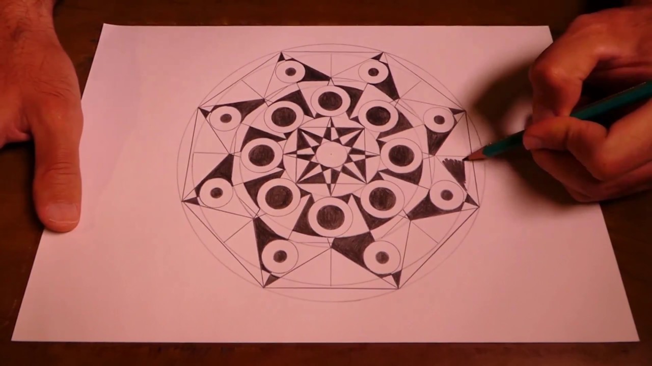 1280x720 Drawing Eight Fold Geometric Shape Octagon Tutorial