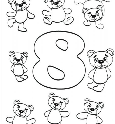 467x500 Coloring Pages ~ Number 8 Coloring Page Pages Ideas Eight Easy