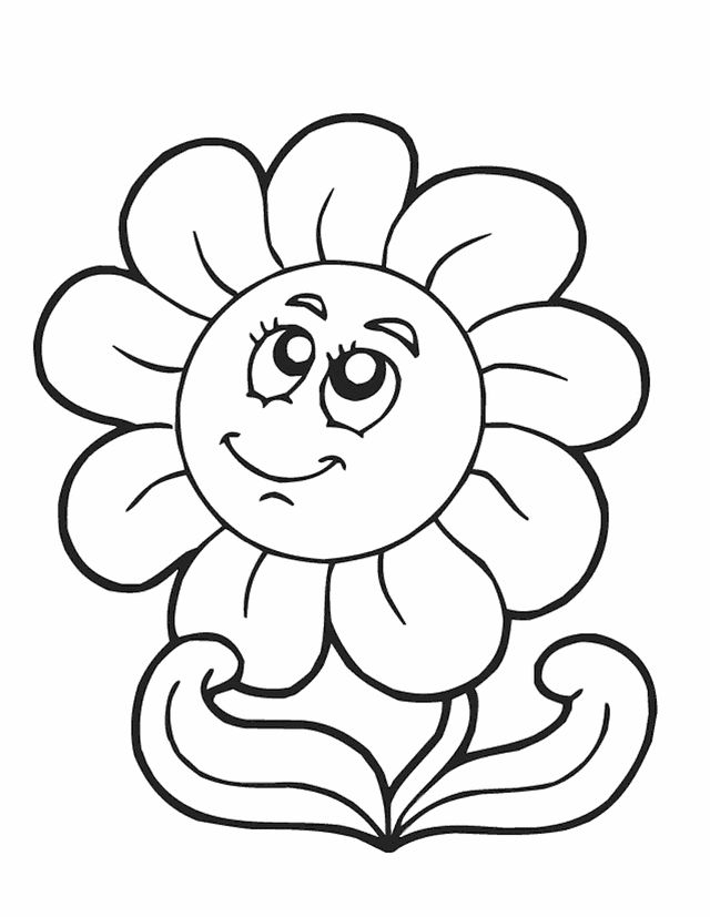 640x827 Gallery Flower Drawings For Kid With Colour,