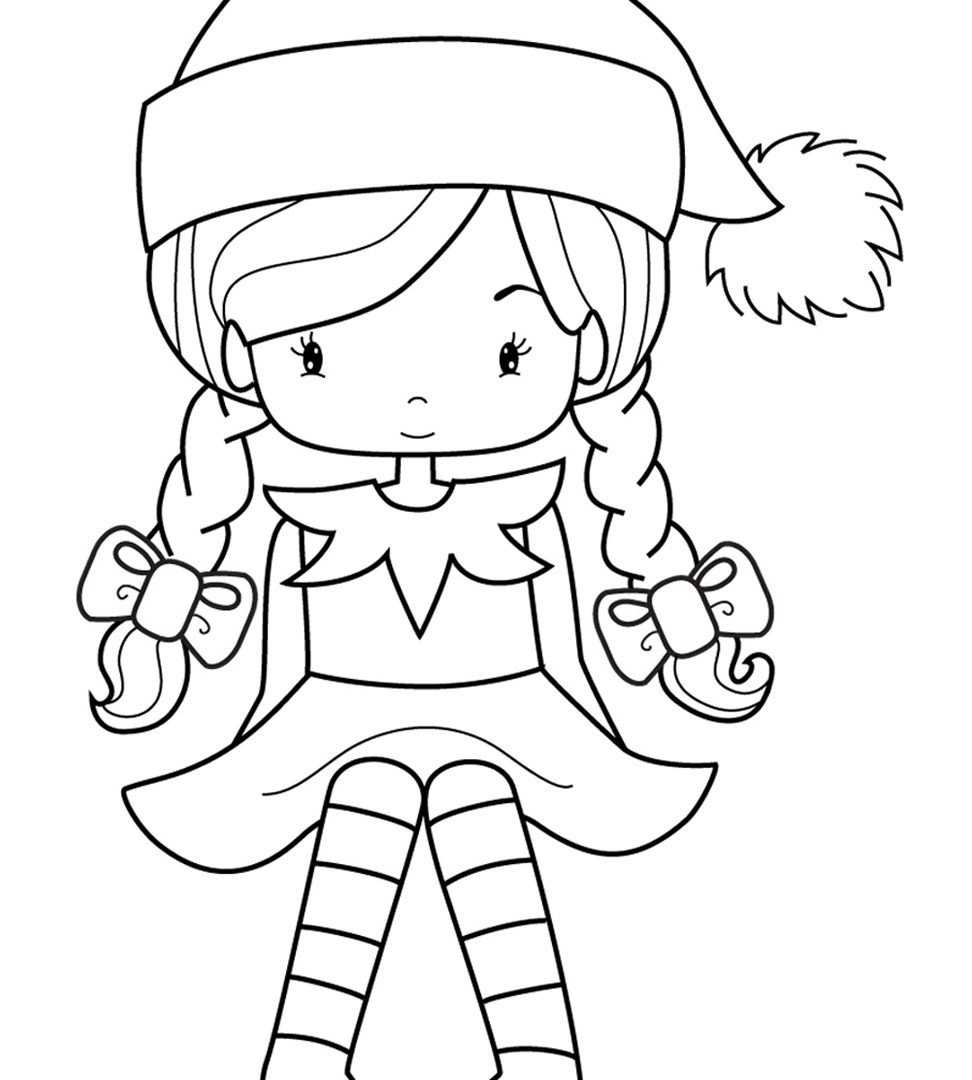 972x1080 Nice Free Elf Coloring Page Printable Pages For Kids Christmas