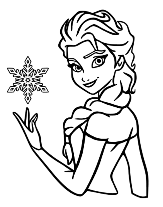 Elsa Drawing Outline at GetDrawings | Free download