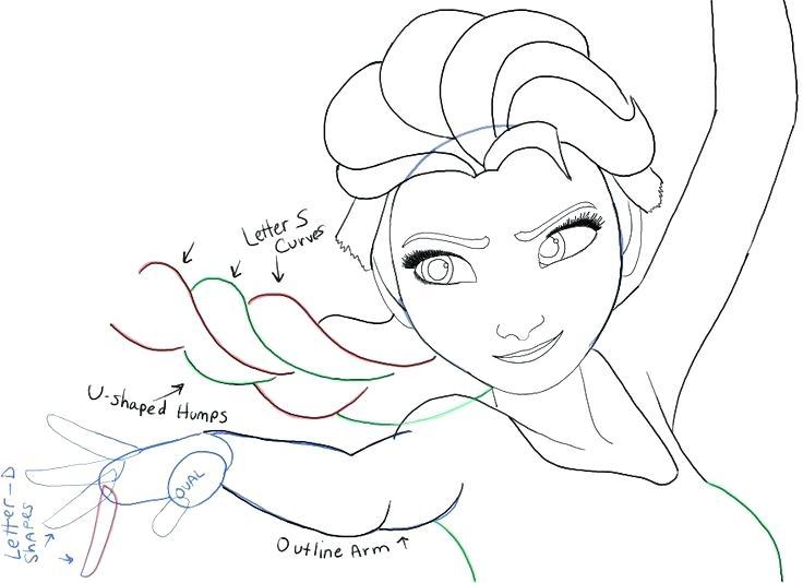 736x534 How To Draw Elsa Drawn Frozen Easy How To Draw Elsa From Frozen