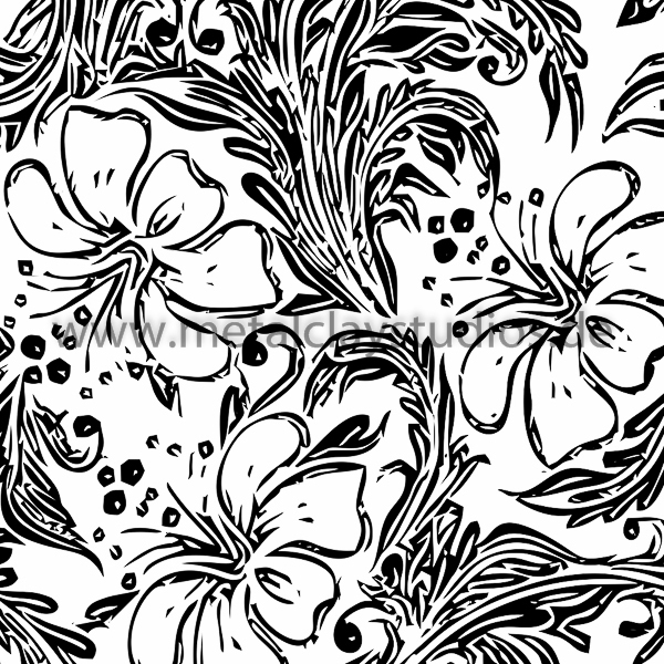 600x600 Rubberstamp Hibiscus Emboss