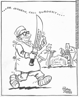 314x385 M965.199.835 Emergency Operation. Drawing, Cartoon John