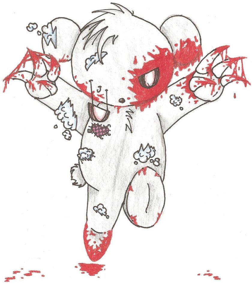 840x950 Killer Teddy Bear By Madoriko100