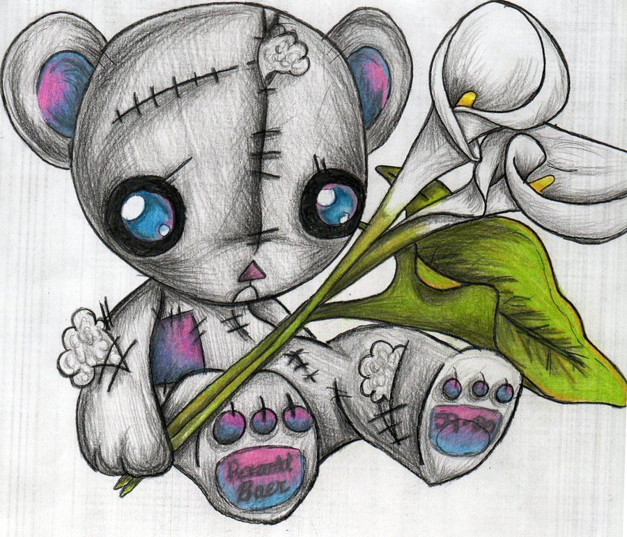 900x770 Memorial Teddy Bear Tattoo By