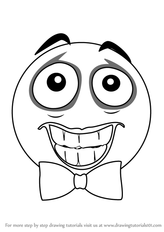 566x800 Learn How To Draw Funny Emoji With Tie (Emoticons) Step By Step