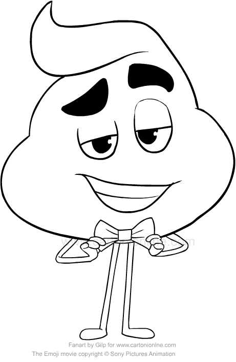 461x708 Drawing Poop (Emoji The Movie ) Coloring Page