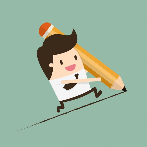 626x626 Employee Drawing With A Pencil Vector Free Download