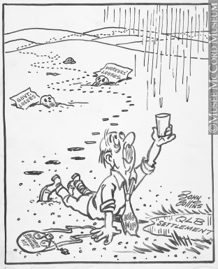 312x385 M965.199.6774 The End Of The Great Drought. Drawing, Cartoon
