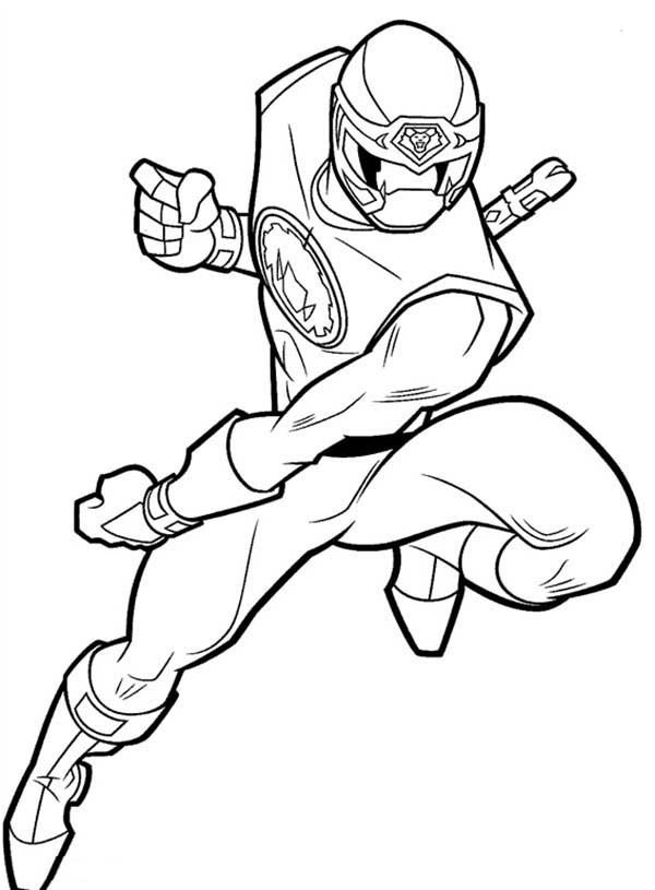 600x815 Power Rangers Ninja Storm Chasing Enemy Coloring Page Color Luna