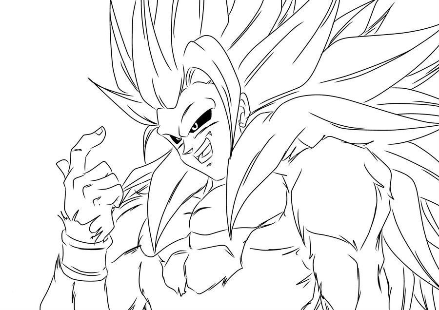 900x636 Dragon Ball Z Goku Super Saiyan Four Challenging Enemy Dragon