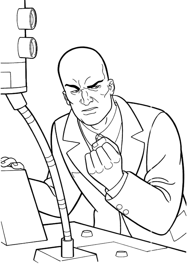 615x850 Drawing Lex Luthor The Enemy Of Superman Coloring Page
