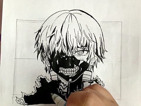 480x360 How To Draw Kaneki (Tokyo Ghoul) Anime Step By Step Tutorial
