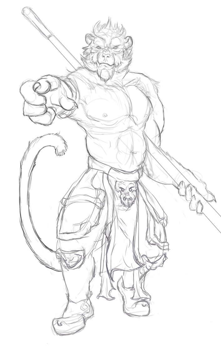 707x1131 Qi Tian Da Sheng. The Great Sage, Equal Of Heaven. By Theostrigan