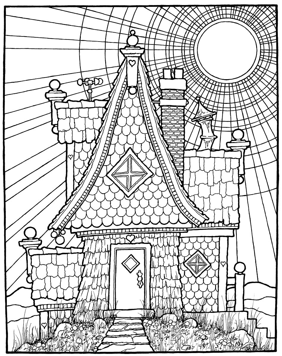949x1200 The House, From The Coloring Book, Equinox. Color Me Beautiful