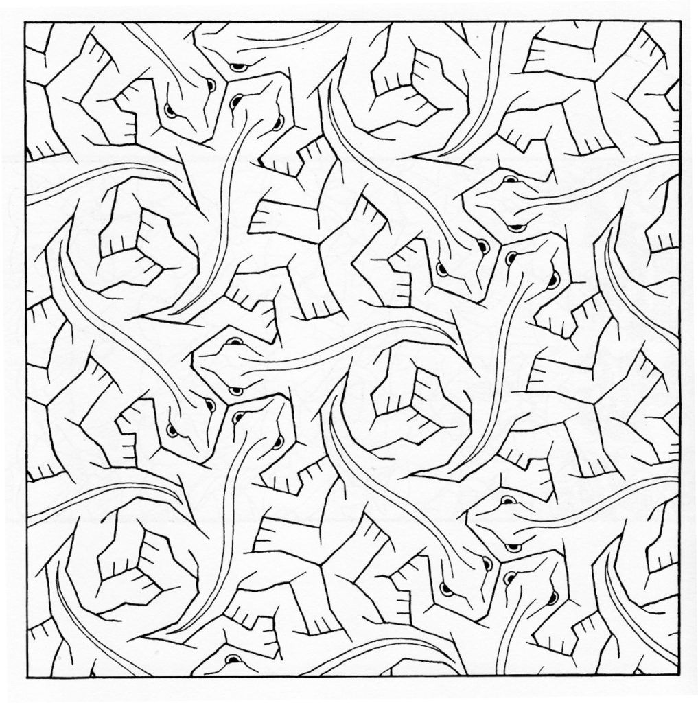 1017x1024 Escher Coloring Pages Escher