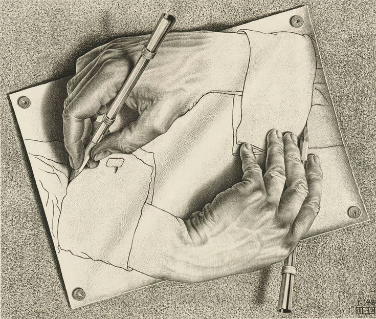 735x623 The Hands Drawing Each Other Is One Of Escher's Most Well Known