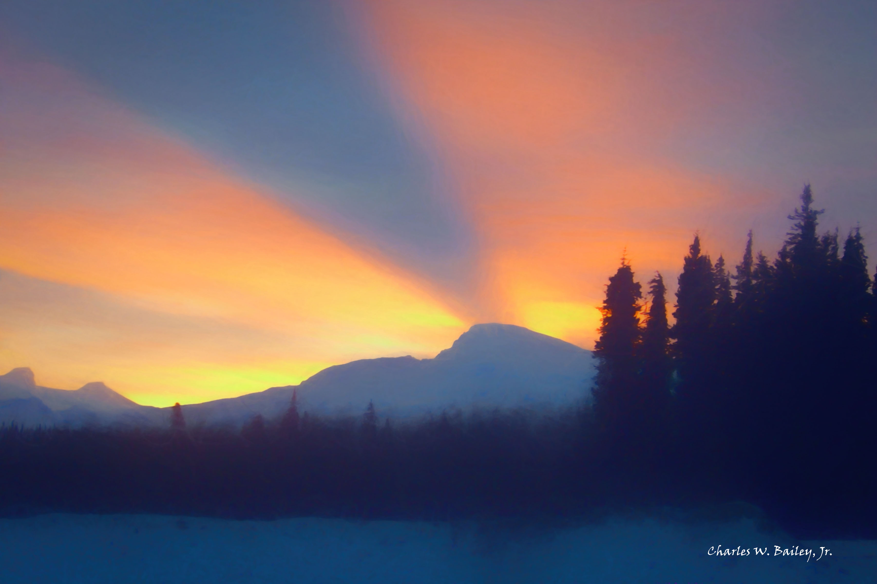 3600x2400 Wallpaper Sunlight, Drawing, Sunset, Sunrise, Evening, Horizon