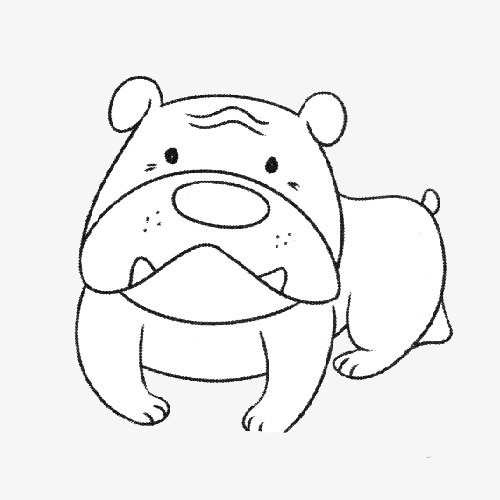 500x500 Dental Leakage,evil Dog, Wrinkle, Cartoon, Hand Painted Png Image