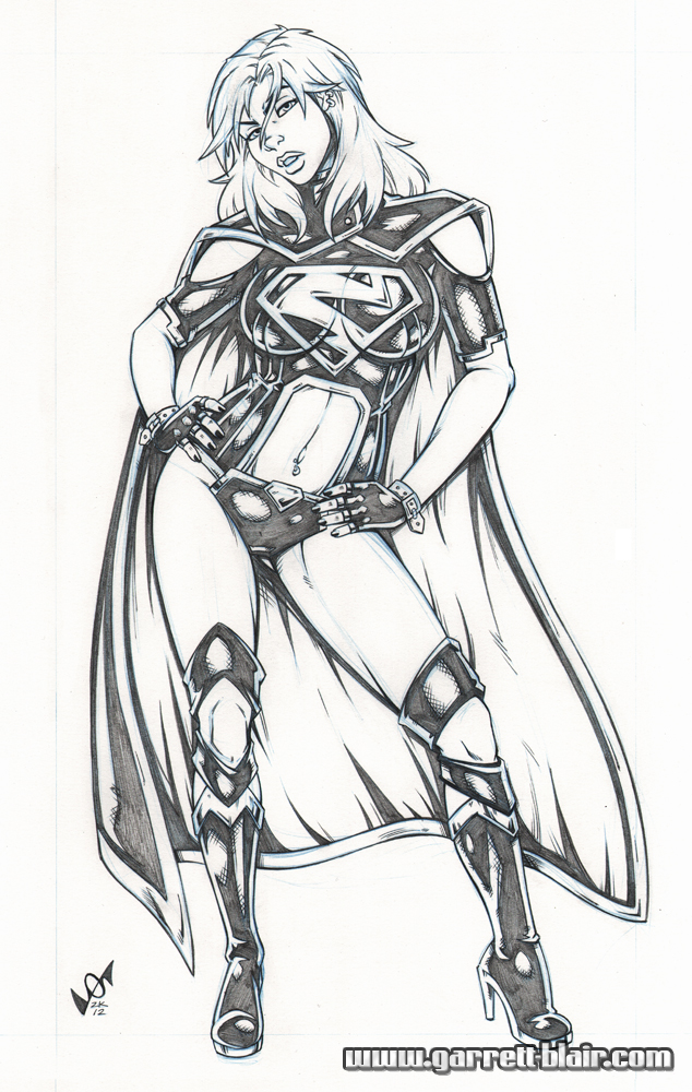 634x1000 Evil Supergirl New52 Pencils By Gb2k