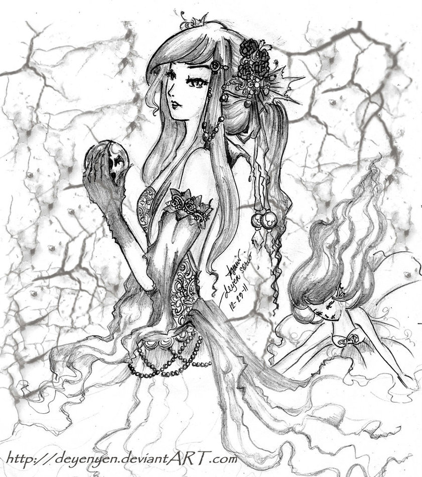 841x950 Evil Elf Queen By Deyenyen