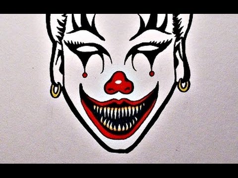 480x360 How To Draw An Evil Clown Girl