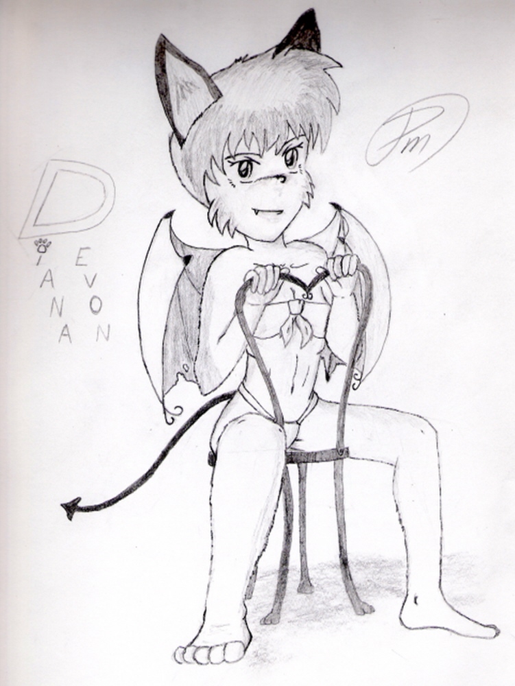 751x1000 Devil Cat Girl By Evilion