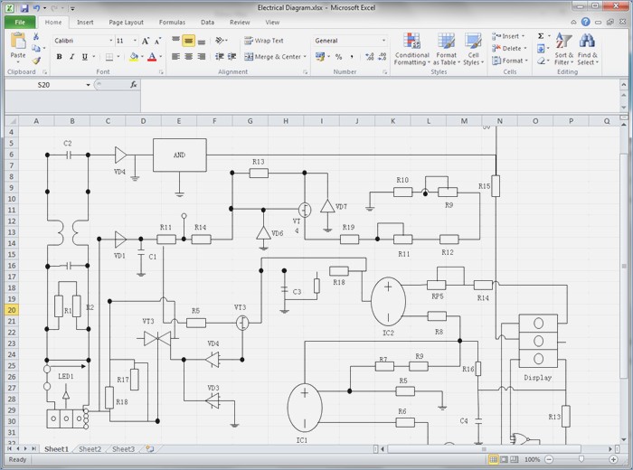 700x520 Electrical Drawing In Excel