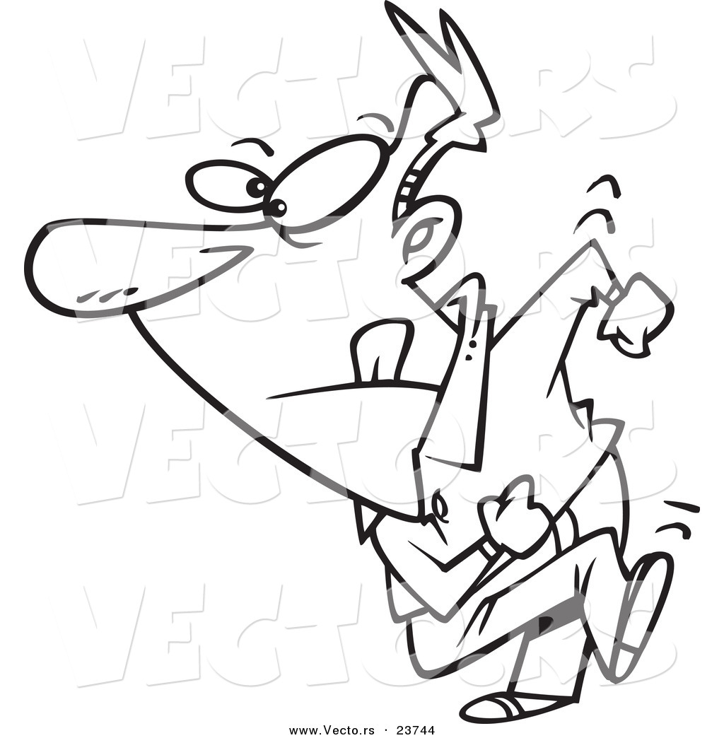 1024x1044 Vector Of A Cartoon Man Exiting Stage Right