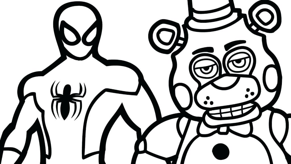 1024x576 Coloring Pages ~ Fnaf Coloring Games 2 Sheets Pages Colouring