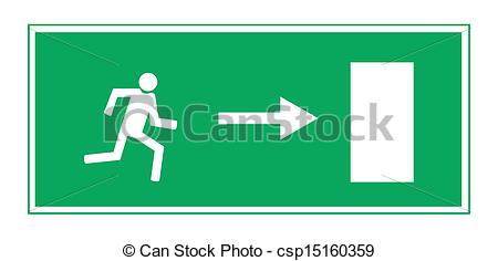450x236 Fire Exit. Vector Illustration Clipart Vector
