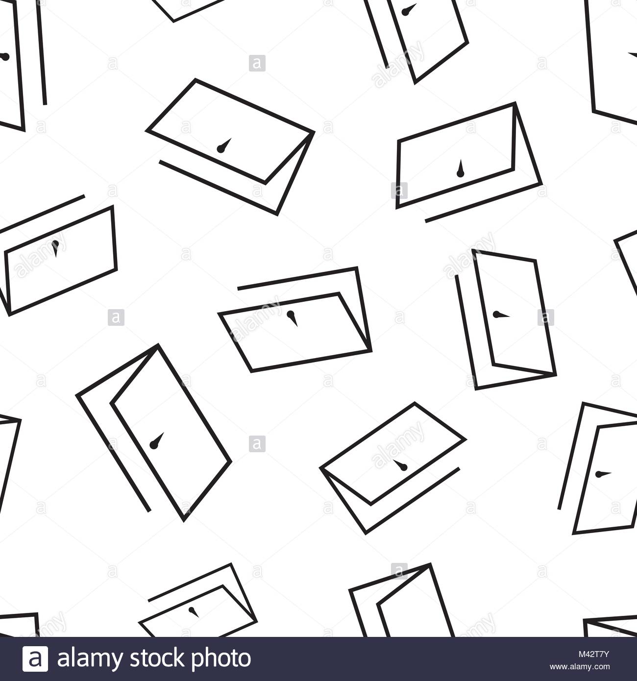 1300x1390 Door Exit Seamless Pattern Background. Business Flat Vector Stock