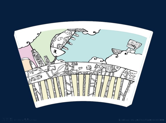 650x482 Paper Cup Expansion Drawing, Paper Cup, Panorama, 16oz Png And Psd