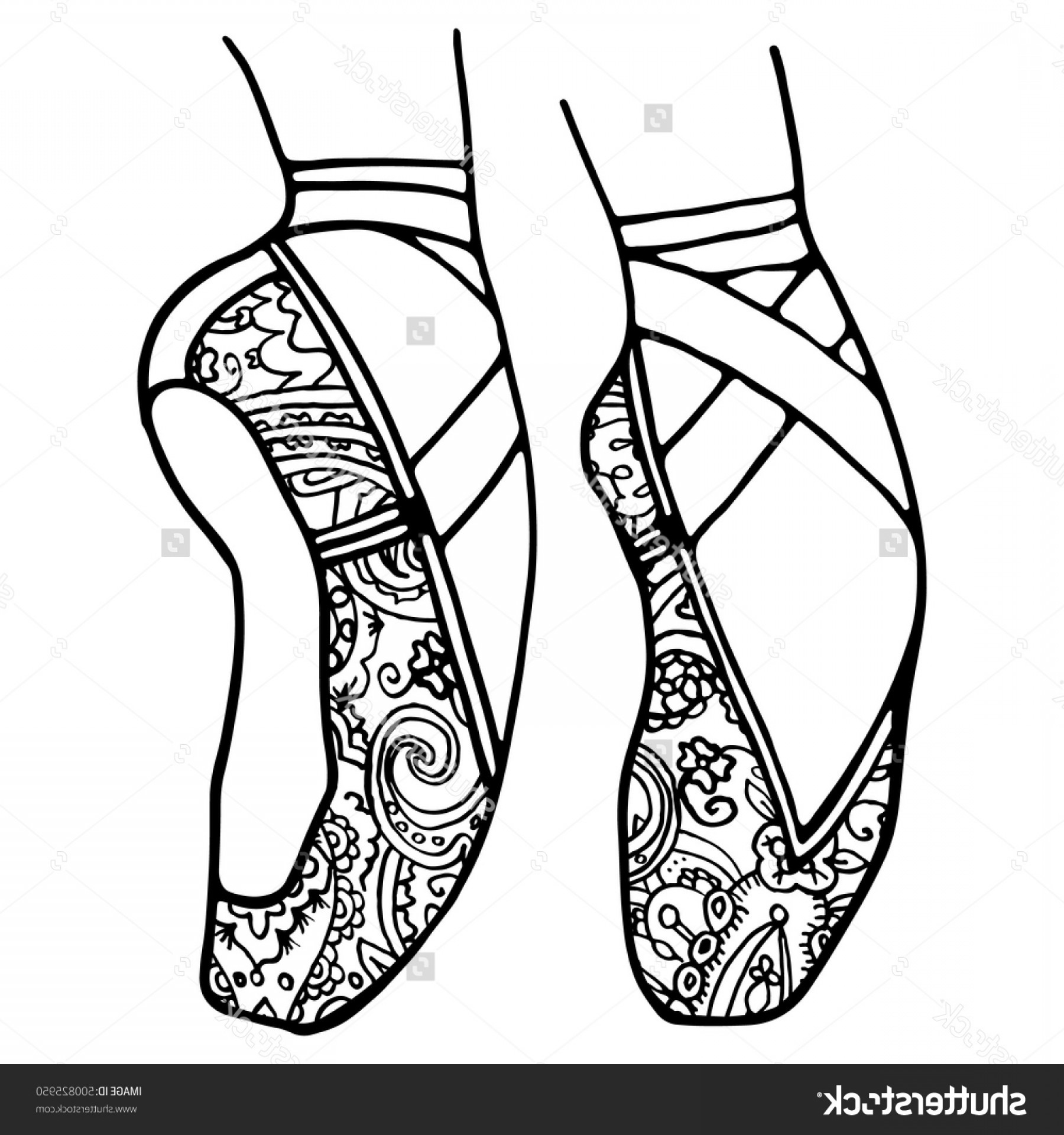 1800x1920 Cute Expert Pointe Shoes Coloring Pages Shoe Drawing